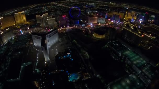 Noche Skyline de Las Vegas — Vídeos de Stock
