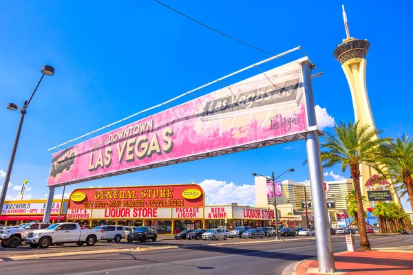 Señal del centro de Las Vegas — Foto de Stock