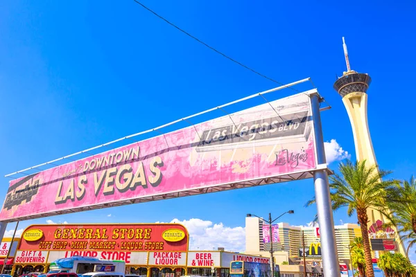 Señal del centro de Las Vegas — Foto de Stock
