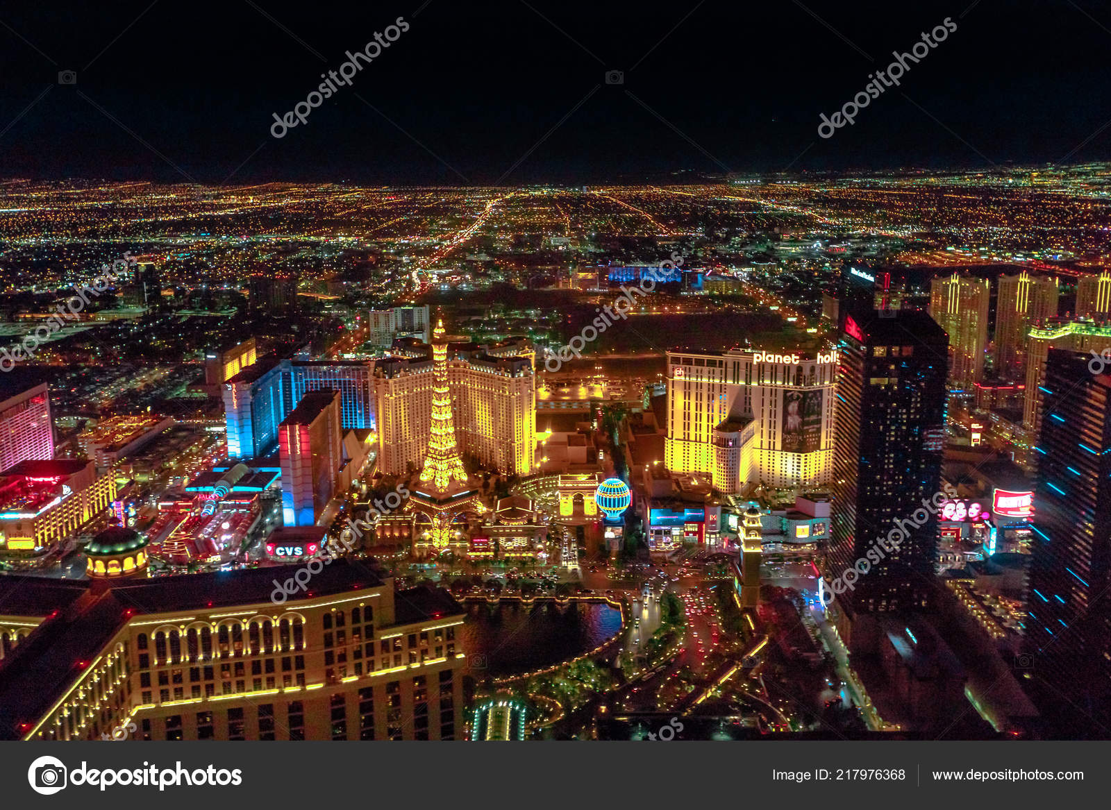 Las Vegas Skyline at night. The Las Vegas skyline with illuminated