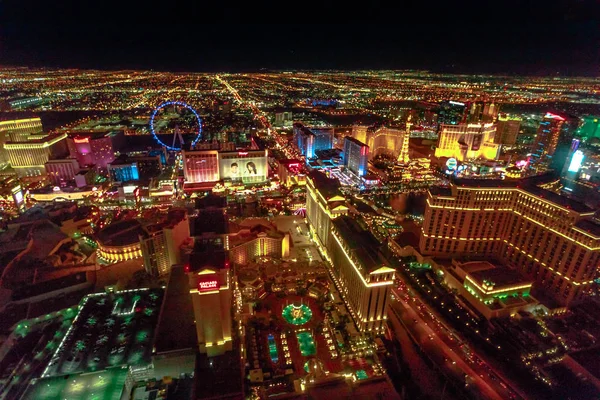 Noche aérea en Las Vegas —  Fotos de Stock