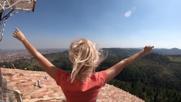 Ponto de vista de San Luca Bolonha — Vídeo de Stock