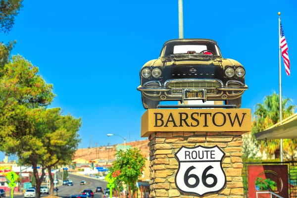 Barstow Assine a rota 66 — Fotografia de Stock