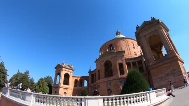 San Luca heiligdom binnenplaats — Stockvideo