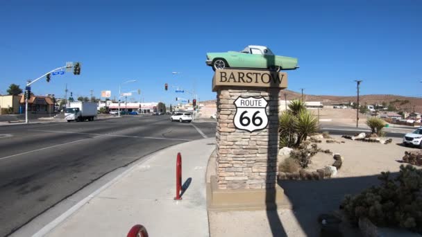 Barstow Assine a rota 66 — Vídeo de Stock