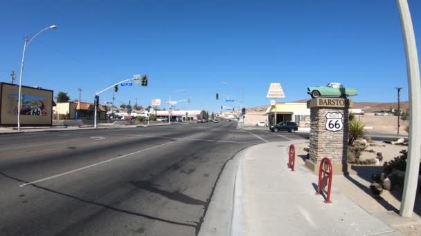 Barstow Califórnia Eua Agosto 2018 Barstow Road Panorama Route Principal — Vídeo de Stock