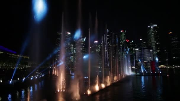 Dancing Fountains of Singapore — Stock Video