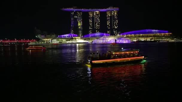 Marina Bay Sands światła lasera — Wideo stockowe