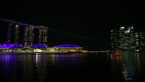 Spettacolo di laser del Marina Bay Sands — Video Stock