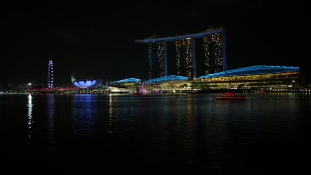 Singapur pokaz laserowy — Wideo stockowe