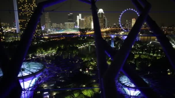 Jardins da Marina de Singapura perto da baía — Vídeo de Stock