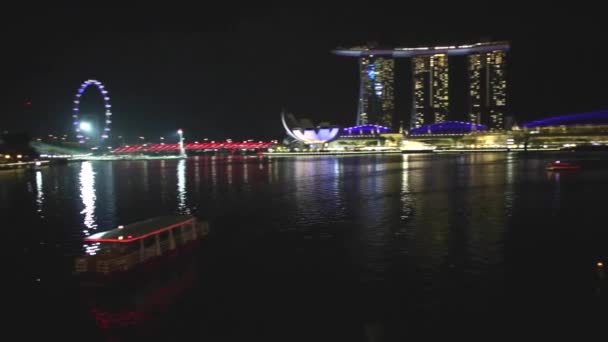 Baia di Singapore marina — Video Stock