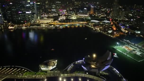 Marina Bay singapore panorama — Stockvideo