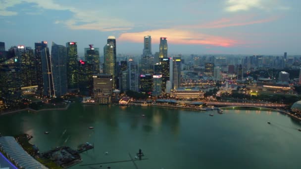 Marina bay Σιγκαπούρη χρονική — Αρχείο Βίντεο