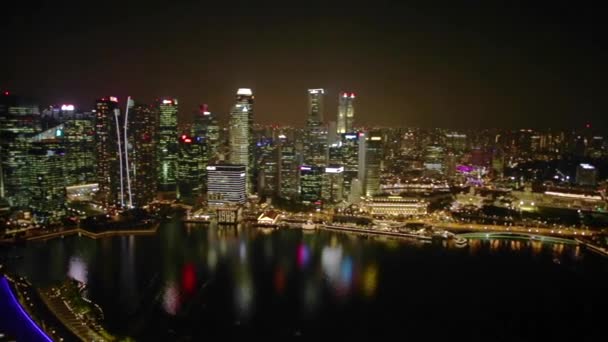 Marina Bay skyline aérienne — Video