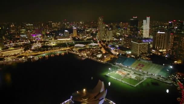 Marina Bay singapore panorama — Stockvideo