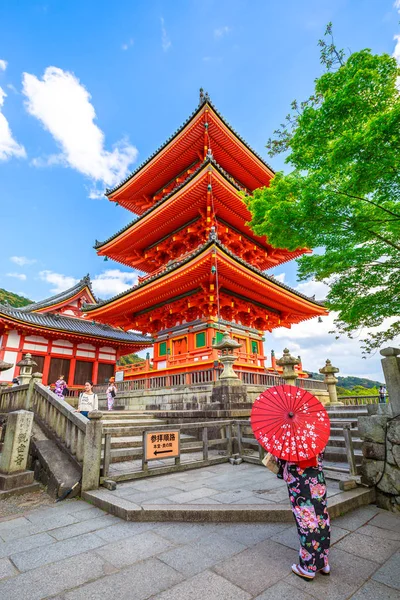 Kiyomizudera Pagoda Kyoto — Stockfoto