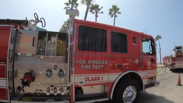Пожарные машины США — стоковое видео