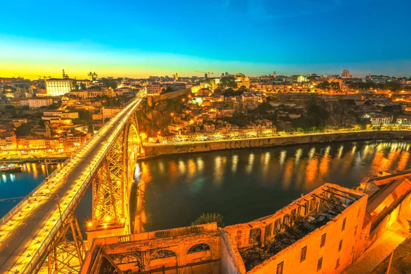 Panorama z Porto při západu slunce — Stock fotografie