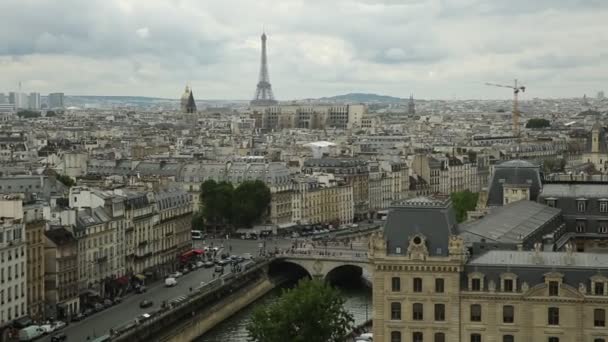 Notre Dame Paesaggio urbano panoramico — Video Stock