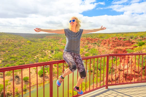 Woman at Murchison River WA — Stock Photo, Image