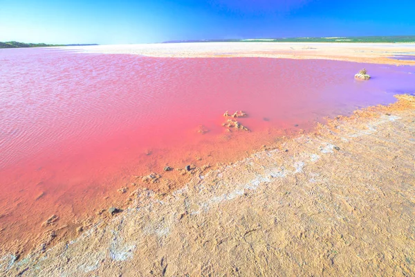 Pink Salt Lake Australia — Stock Photo, Image