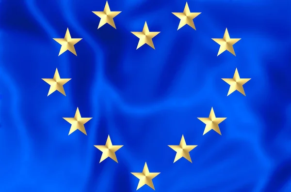 Bandiera del cuore dell'Europa — Foto Stock