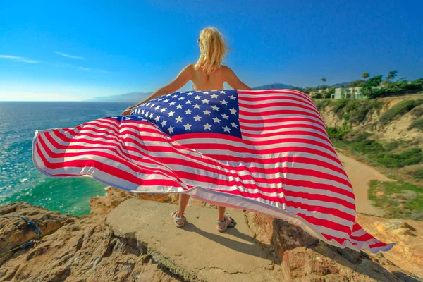 American flag in California — Stock Photo, Image