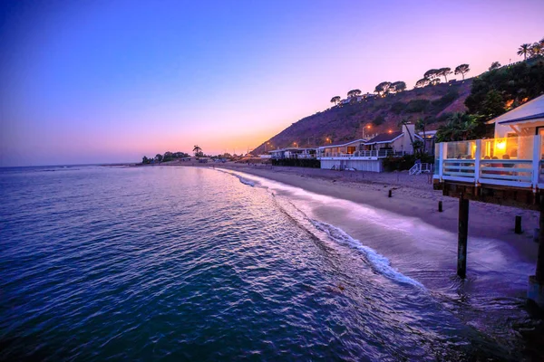 Surfrider Beach Malibu noite — Fotografia de Stock