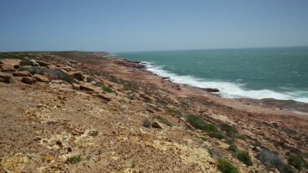Panorama de la côte corallienne de Kalbarri — Video