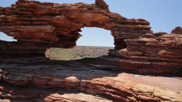 Naturer fönster i Kalbarri — Stockvideo