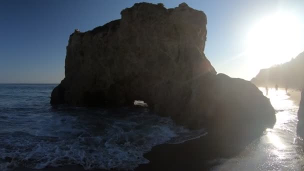 Californian sunset natural arch — Stock Video