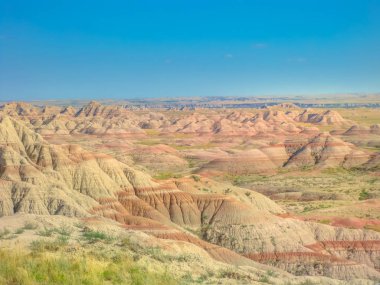 Badlands pinnacles manzara