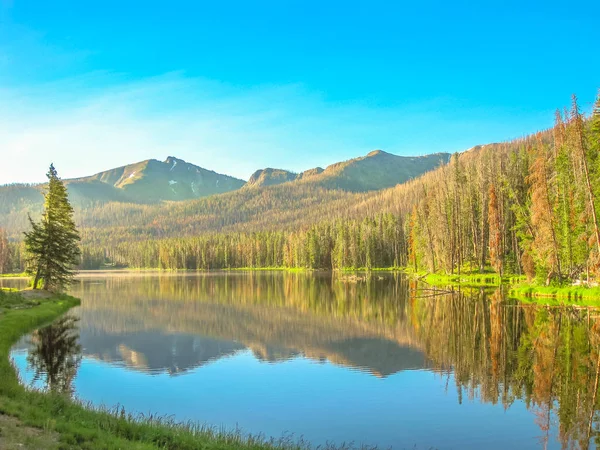 İki okyanus Lake Grand Teton — Stok fotoğraf