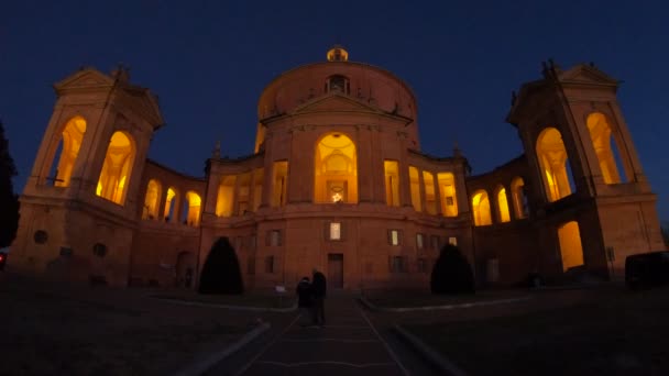 Heiligdom San Luca nacht — Stockvideo