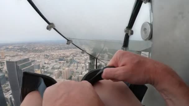 Λος Άντζελες Skyslide Pov — Αρχείο Βίντεο