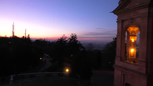 Panorama noturno de San Luca — Vídeo de Stock