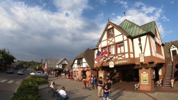 Solvang oude stad — Stockvideo