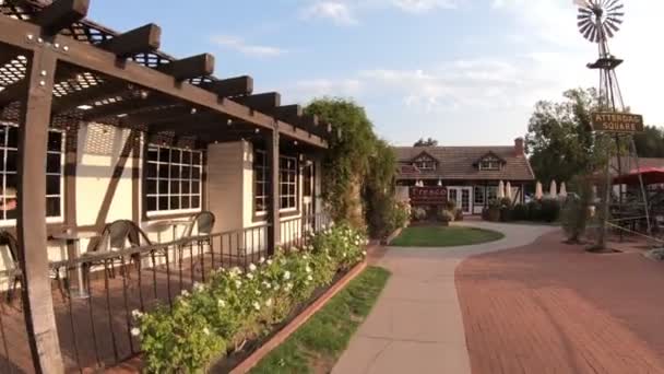 Solvang town windmill — Stock Video