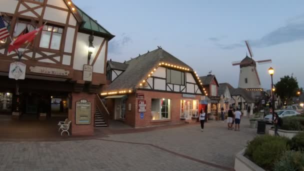 Old Windmill in Solvang — Stock Video