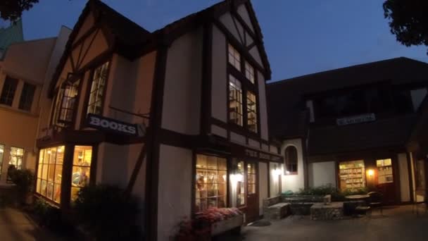 Solvang California natt — Stockvideo