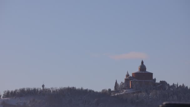 Zeitraffer im Sanktuarium von San Luca — Stockvideo