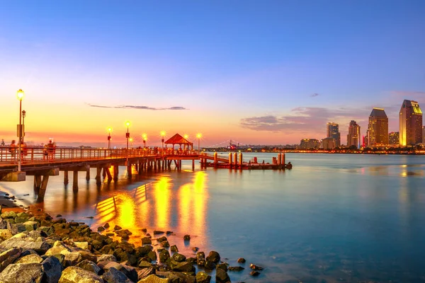 Coronado Ferry aterizare amurg — Fotografie, imagine de stoc