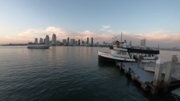 Muelle de Coronado al atardecer — Vídeos de Stock