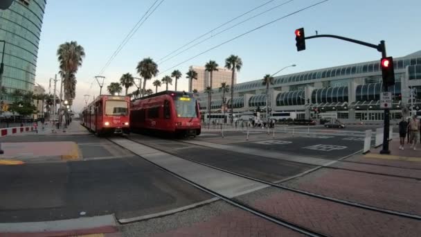 San Diego Trolley — Stok video