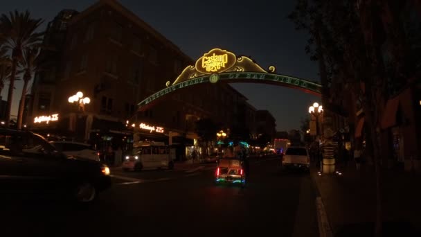 San Diego California United States July 2018 Entrance Sign Gaslamp — Stock Video