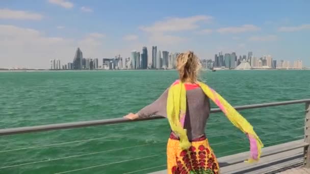 Seascape Doha Corniche — Wideo stockowe