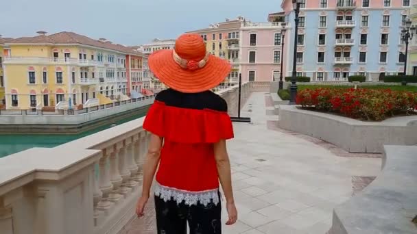 Turism i Venedig Qatar — Stockvideo