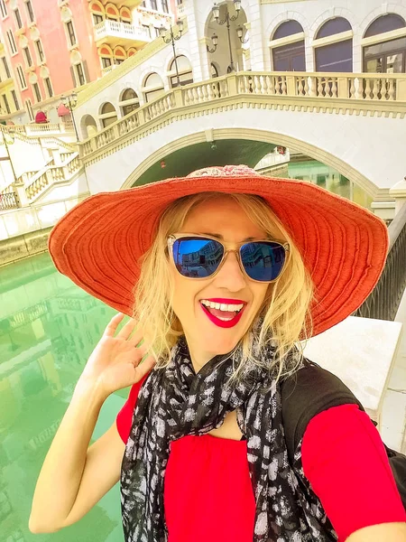 Venecia Doha selfie — Foto de Stock