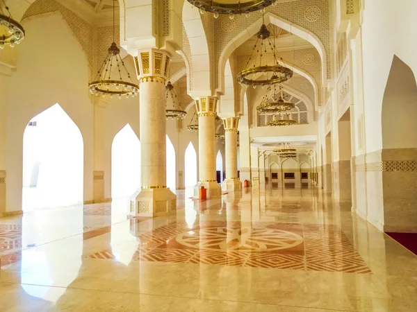 Interior de la Mezquita Estatal de Qatar — Foto de Stock